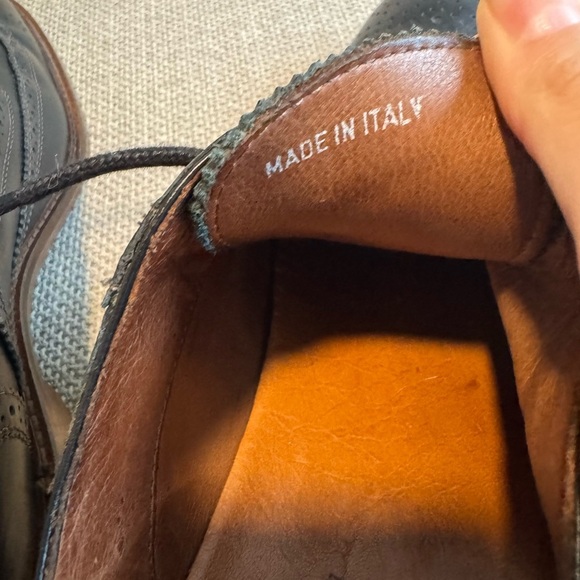 Classic Black Leather Men's Dress Shoes 11 - Picture 4 of 9